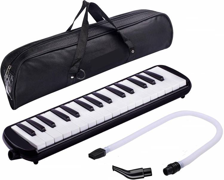 Techtest 32 Keys Melodica Musical Instrument for Music Lovers Gift with Carrying Bag (Black) , Melodiac Musical Instrument , Musical Toys