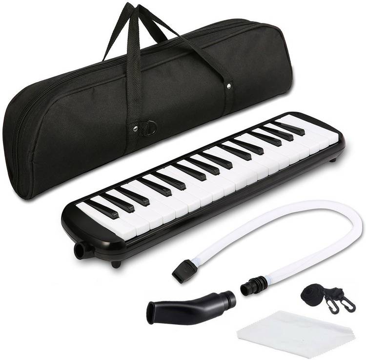 Techtest Portable 32 Key Melodica ABS Engineering Resin Melodica Student Harmonica With Bag For Music Lovers