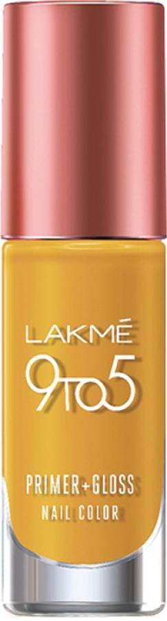 Lakmé 9 to 5 Primer + Gloss Nail Color Mustard Master Price in India
