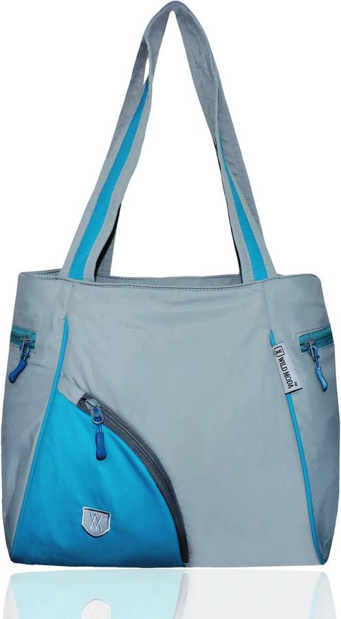 Women Blue, Grey Tote