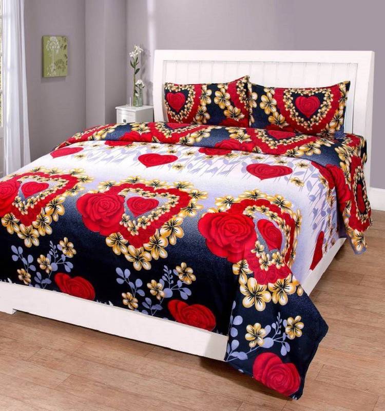 DECORUM 204 TC Microfiber Double King Printed Bedsheet