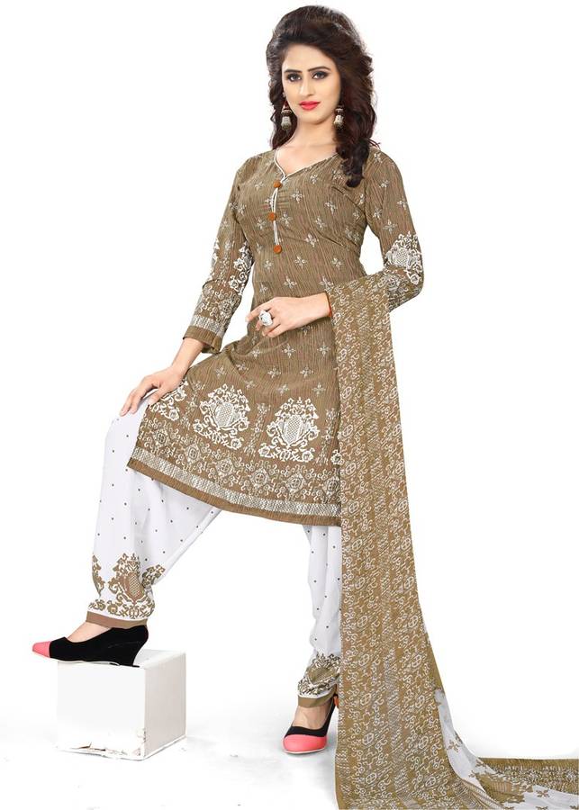 Saara Poly Crepe Paisley, Printed Salwar Suit Material