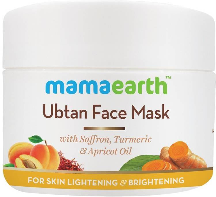 Mamaearth Ubtan Face Pack Mask with Saffron, Turmeric & Apricot Oil, 100 ml