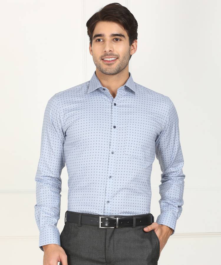 Men Self Design Slim Fit Formal Shirt