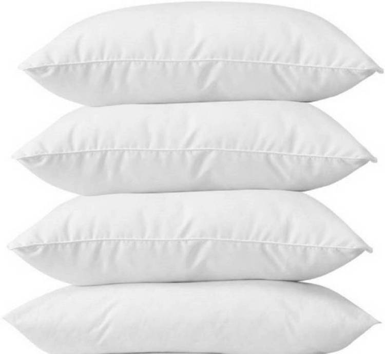 Aditya Home Decor Microfibre Solid Sleeping Pillow Pack of 4