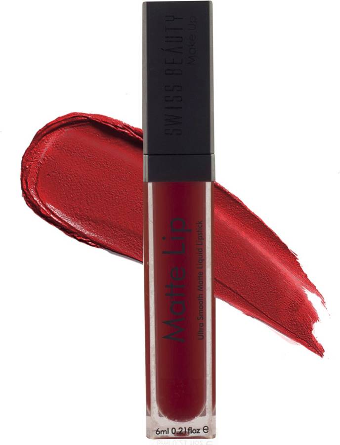 SWISS BEAUTY Lip Gloss 302-S15 Deep Red Price in India