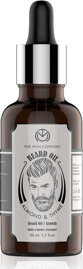 The Man Company 100 % Natural Beard oil - Almond and Thyme Hair Oil