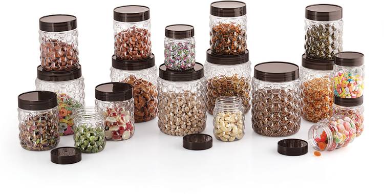 MASTERCOOK 18 PC PET JARS SET  - 250 ml, 600 ml, 1200 ml Plastic Grocery Container