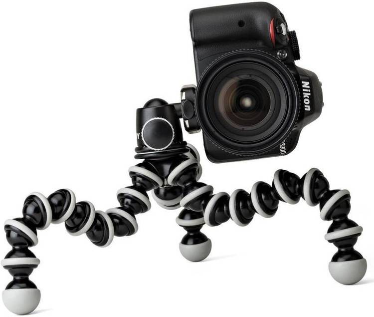 Czech Best buy new arrival fully flexible Portable & Foldable Camera & Mobile Tripod with Mobile Clip Holder Bracket Fully Flexible Mount Cum Tripod Stand with Three-Dimensional Head & Quick Release T2 Plate Gorilla Tripod 10" - DSLR , Smartphone & Actio