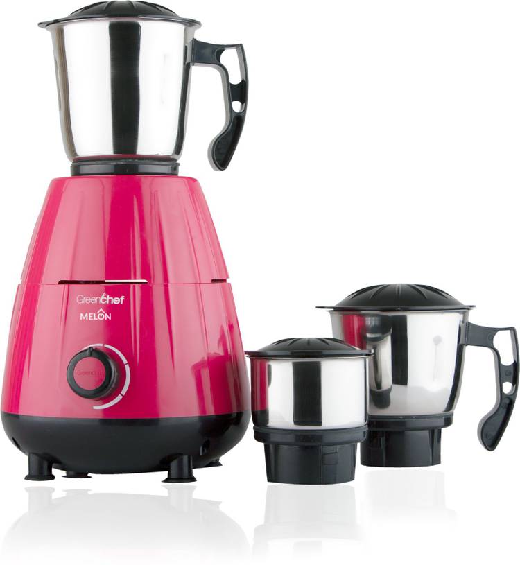 Greenchef Melon 600 Mixer Grinder (3 Jars, Dark pink)