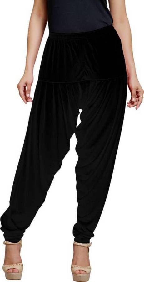 Viscose Blend Solid Women ["Black"] Salwar