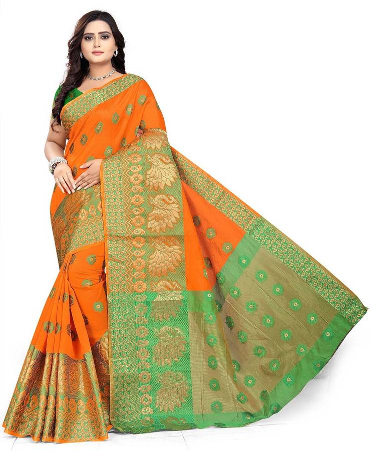 Self Design Banarasi Jacquard, Poly Silk Saree