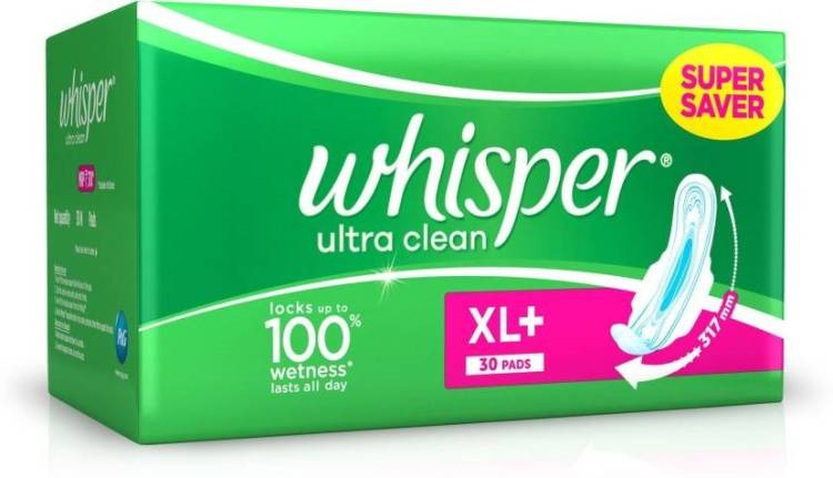 Whisper Ultra Clean XL+ Sanitary Pad