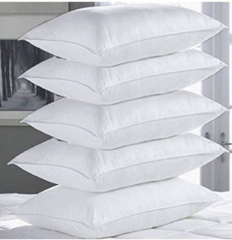 AVI Polyester Fibre Solid Body Pillow Pack of 5