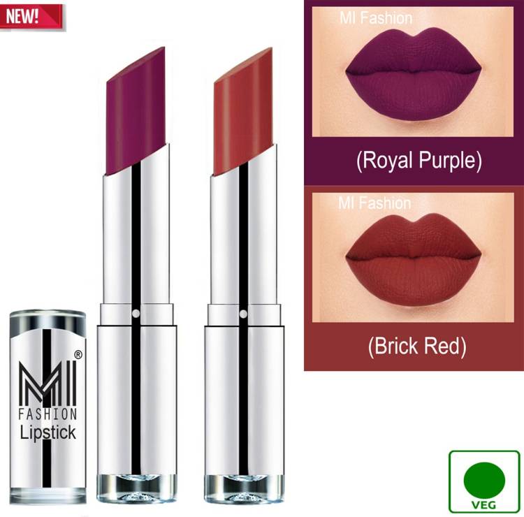 MI FASHION 100% Veg and Vitamin e Enriched Long Stay Soft Matte Addiction Lipstick Code-328 Price in India