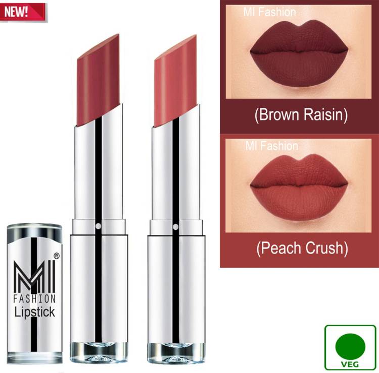 MI FASHION 100% Veg and Vitamin e Enriched Long Stay Soft Matte Addiction Lipstick Code-350 Price in India