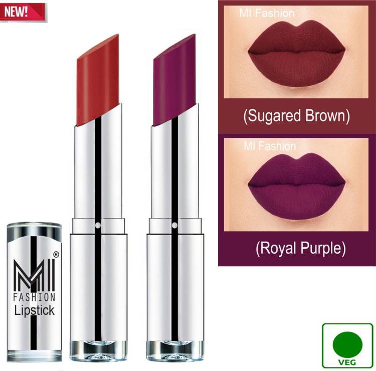 MI FASHION 100% Veg and Vitamin e Enriched Long Stay Soft Matte Addiction Lipstick Code-552 Price in India