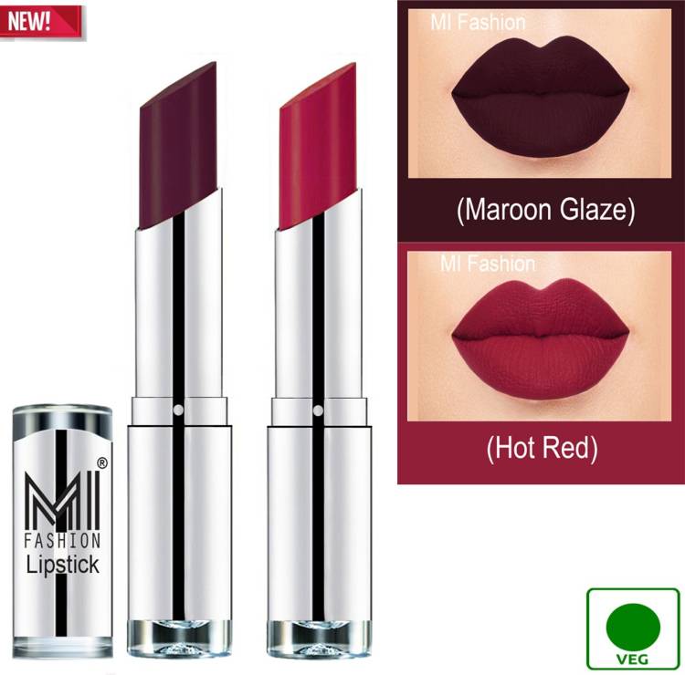 MI FASHION 100% Veg and Vitamin e Enriched Long Stay Soft Matte Addiction Lipstick Code-377 Price in India