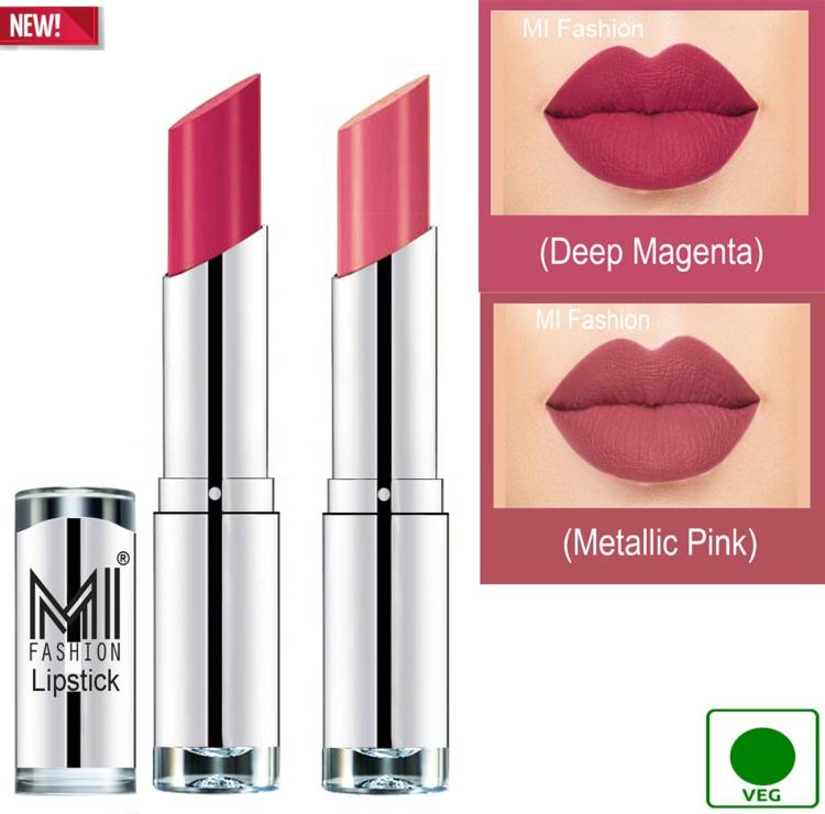 MI FASHION 100% Veg and Vitamin e Enriched Long Stay Soft Matte Addiction Lipstick Code-523 Price in India