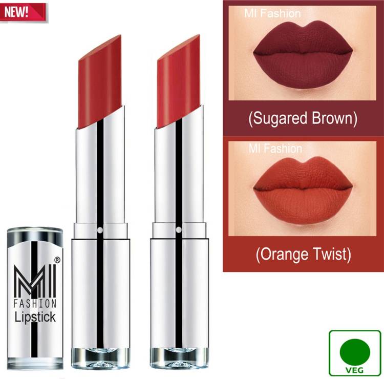 MI FASHION 100% Veg and Vitamin e Enriched Long Stay Soft Matte Addiction Lipstick Code-341 Price in India