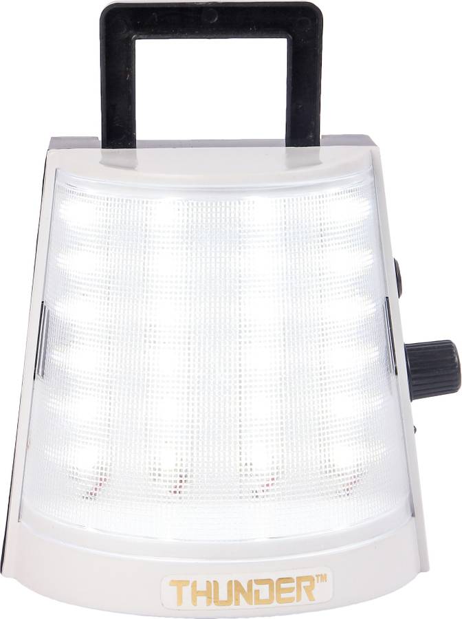 THUNDER PREMIUM LED LIGHT White Plastic Hanging Lantern