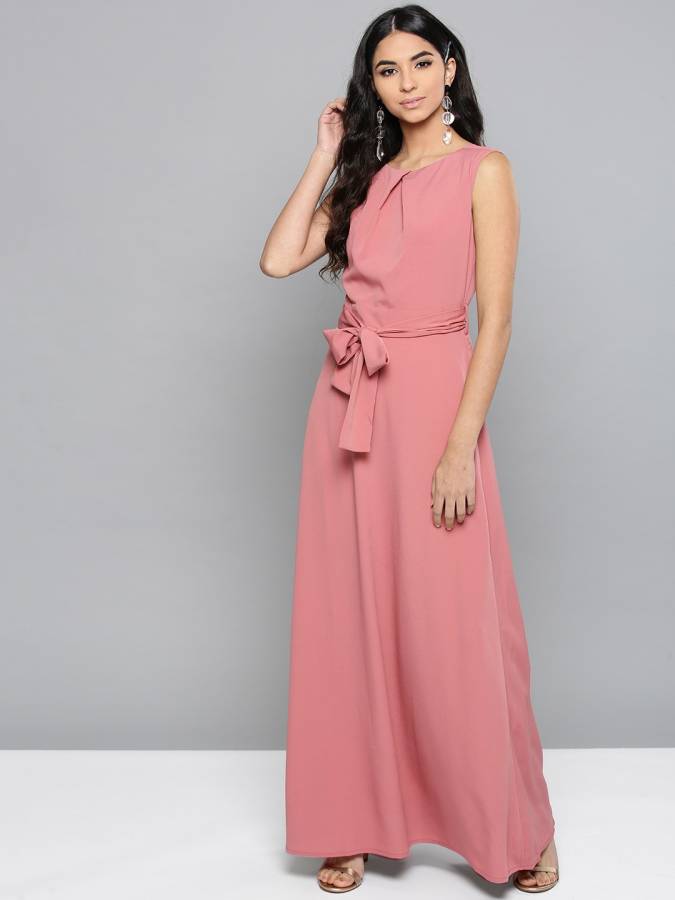 Women A-line Pink Dress Price in India