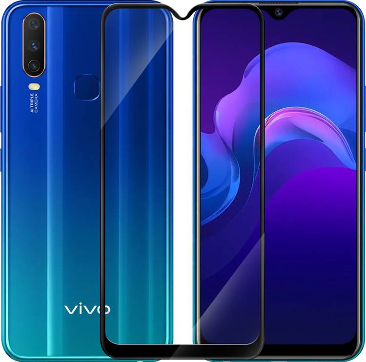 Hupshy Edge To Edge Tempered Glass for Vivo Y12, Vivo Y15, Vivo Y17