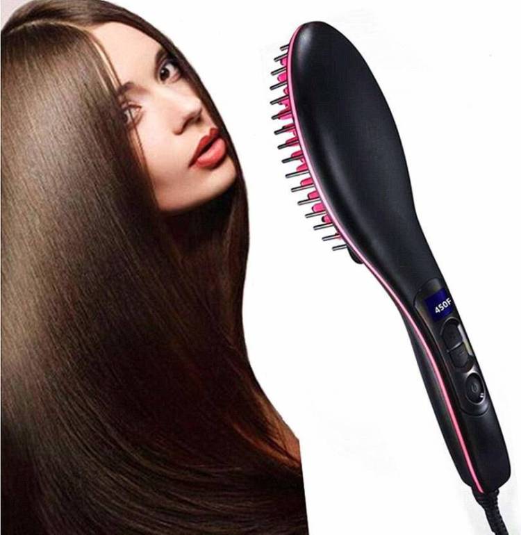 NIKNATS Simply Straight Ceramic Brush Hair Straightener op-33 Hair Straightener Brush Price in India