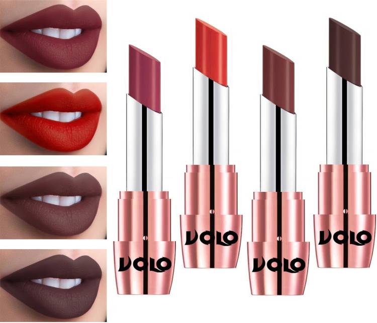 Volo Perfect Creamy with Matte Lipsticks Combo No more dry lips Code no-1648 Price in India