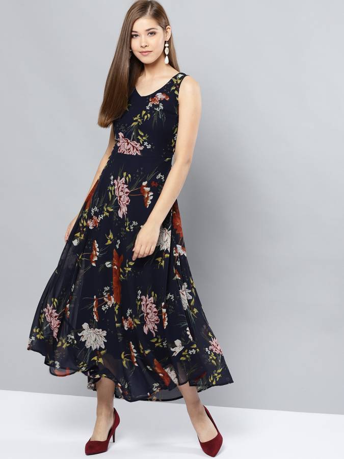 Women Maxi Multicolor Dress Price in India