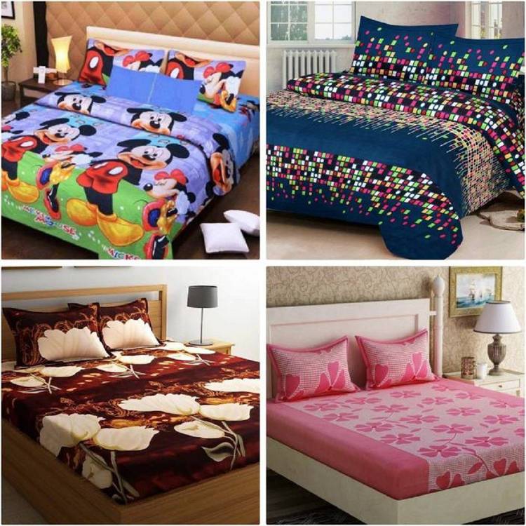 STARnSTYLE 144 TC Polycotton Double 3D Printed Bedsheet