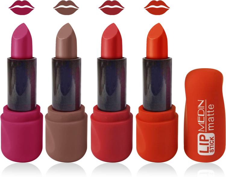 MEDIN Paris super matte lipstick combo set of 4 color Price in India
