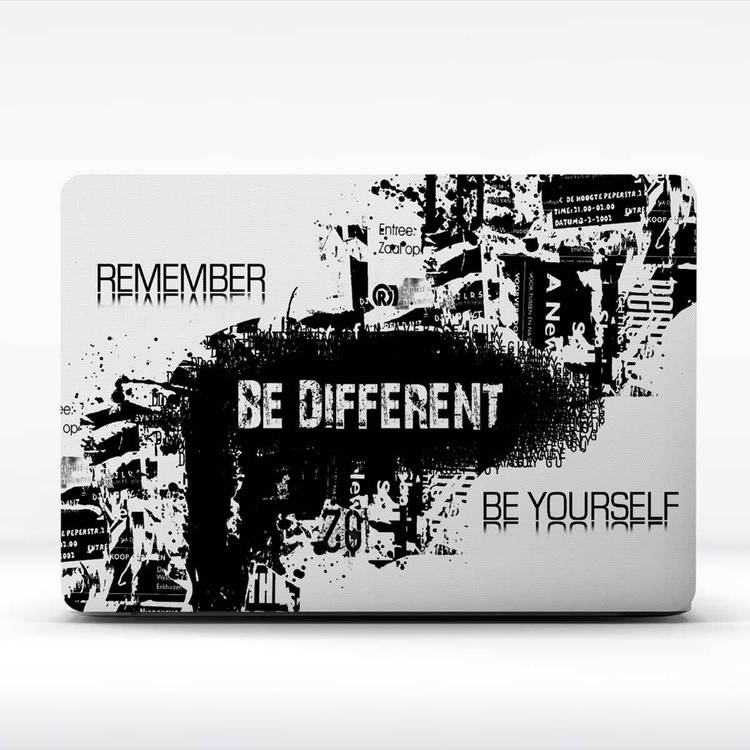 Techfit Be Different HD UV Printed Skin Sticker on Imported Premium Material Vinyl Laptop Decal 15.6