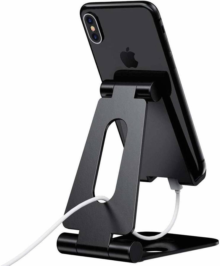 MIFKRT Anodized Aluminum Adjustable Foldable Stand for All Smartphones and tablet Mobile Holder Mobile Holder