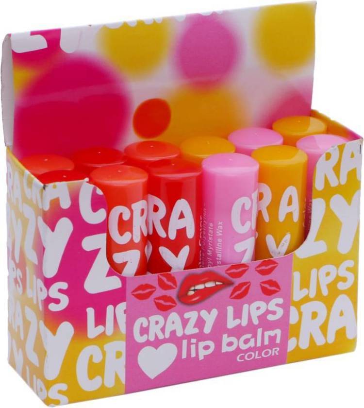 Crazy lips trending lipstick 4 Color Lip Balm Pack of 12 CZ-12L Price in India