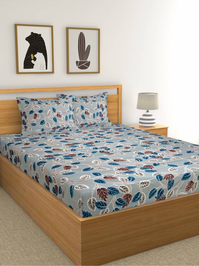 Country Home 210 TC Cotton Double Floral Bedsheet