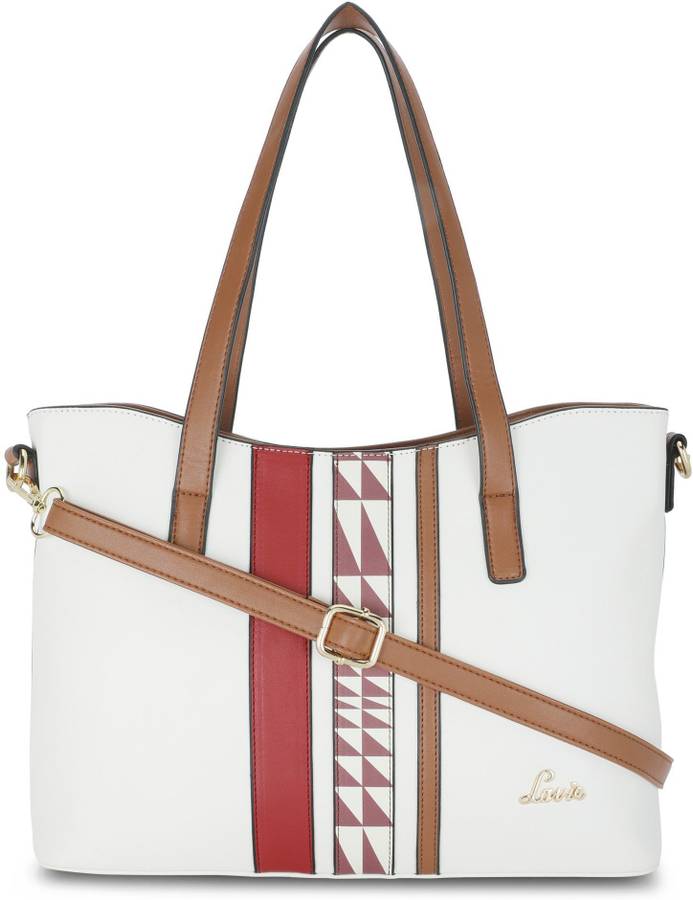 Women White, Red Tote