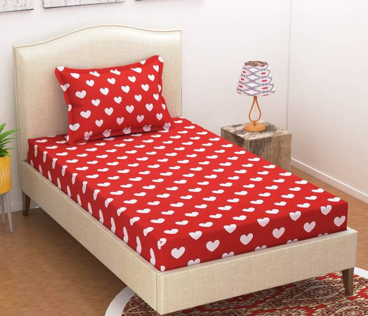 CHHAVI INDIA 120 TC Microfiber Single 3D Printed Bedsheet