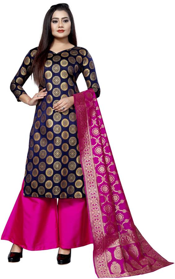 SATYAM WEAVES Brocade Self Design Salwar Suit Material