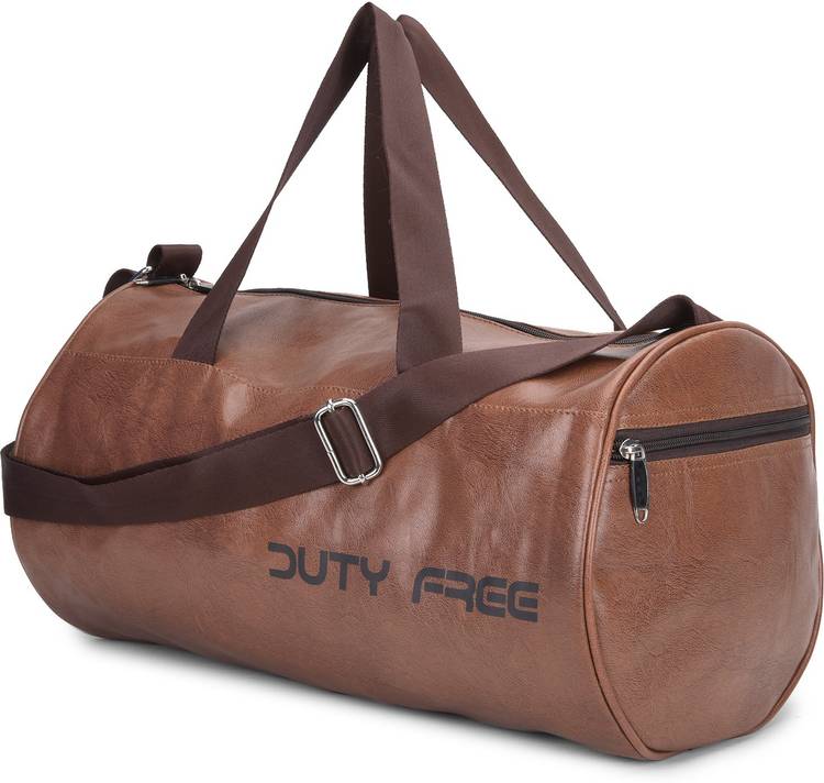 30 L Hand Duffel Bag - Duty Free 32 L Men and Women Fox Leather Duffle/Gym Bag (Brown) - Brown - Regular Capacity