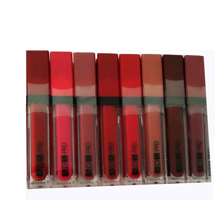 ads PRO NEW SUPER STAY VIVID MATTE LIQUID LIPSTICK SET OF 8 Price in India