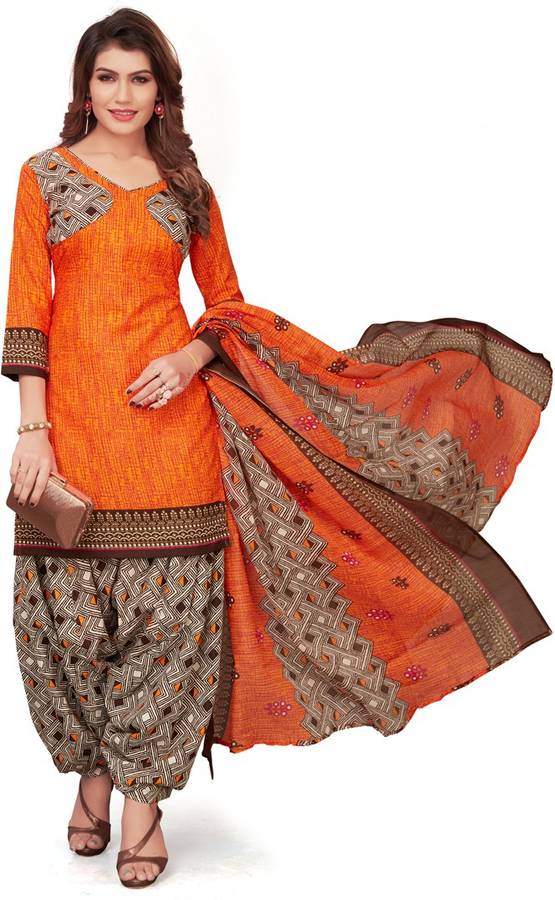 Saara Polycotton Geometric Print, Printed Salwar Suit Material