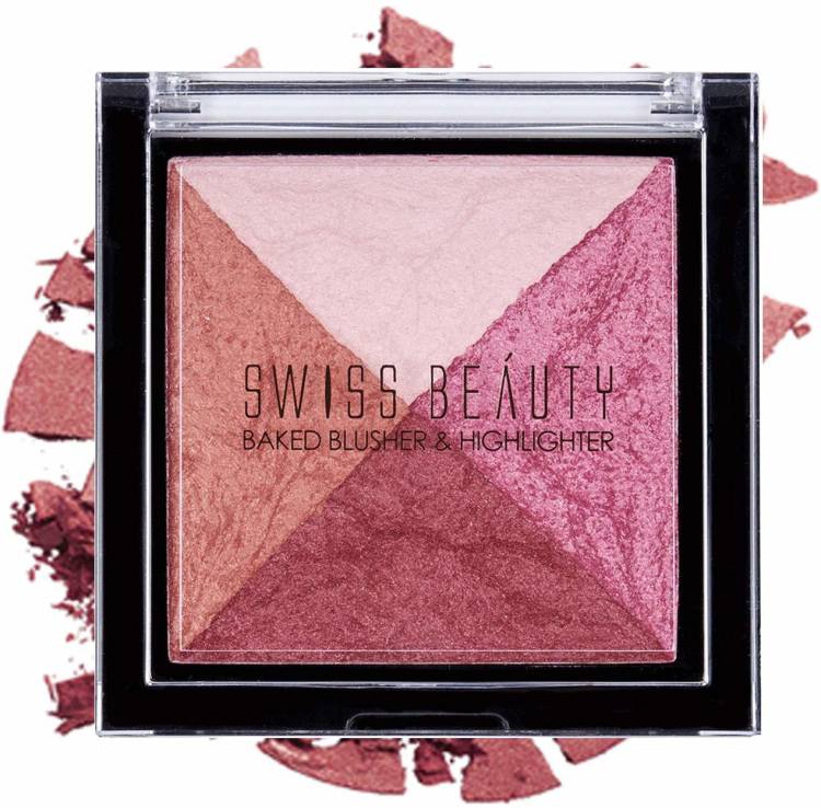SWISS BEAUTY 4 Color Baked Blusher &  Highlighter Price in India