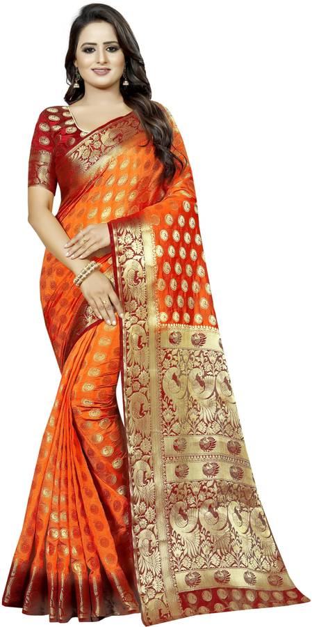 Embellished Kanjivaram Cotton Silk Saree