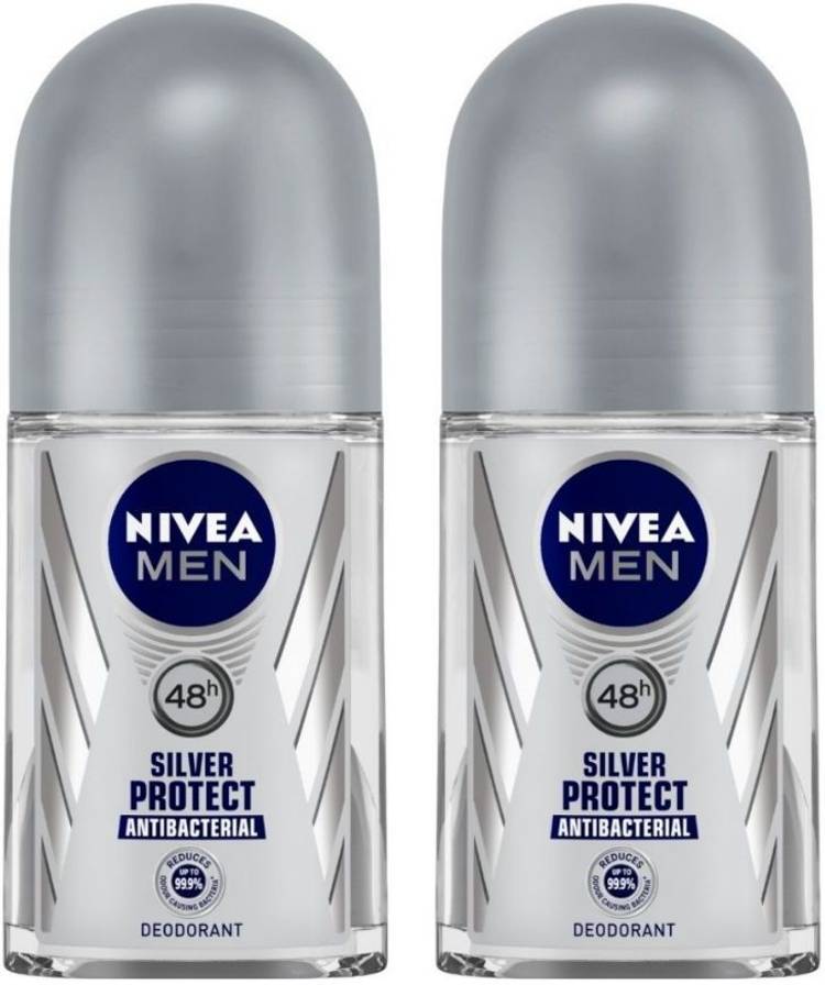 NIVEA MEN Silver Protect Antibacterial Deodorant Roll-on  -  For Men
