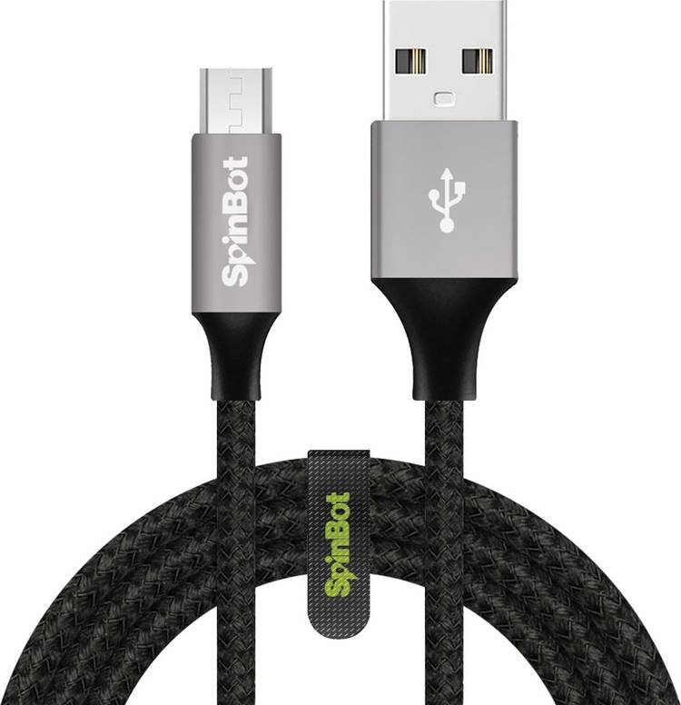 Spinbot ChargeUP Dual Braided 3 A 1.5 m Micro USB Cable