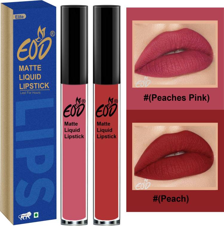 EOD Soft Matte Kiss Proof Vegan Made in India Liquid Lipstick Long Wearing Set of 2 Lip Gloss Set no 29 Price in India
