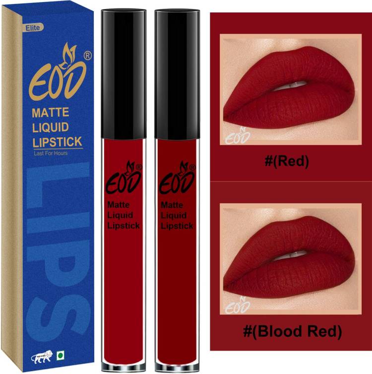 EOD Soft Matte Kiss Proof Vegan Made in India Liquid Lipstick Long Wearing Set of 2 Lip Gloss Set no 26 Price in India