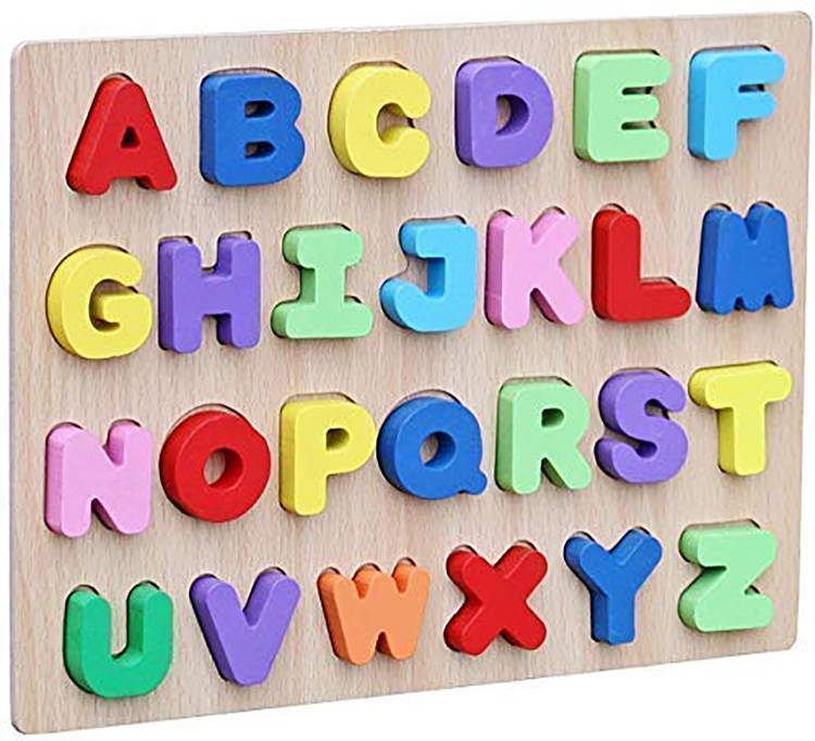 Webby Wooden Capital Alphabets Letters Learning Educational Tray Toy for Kids