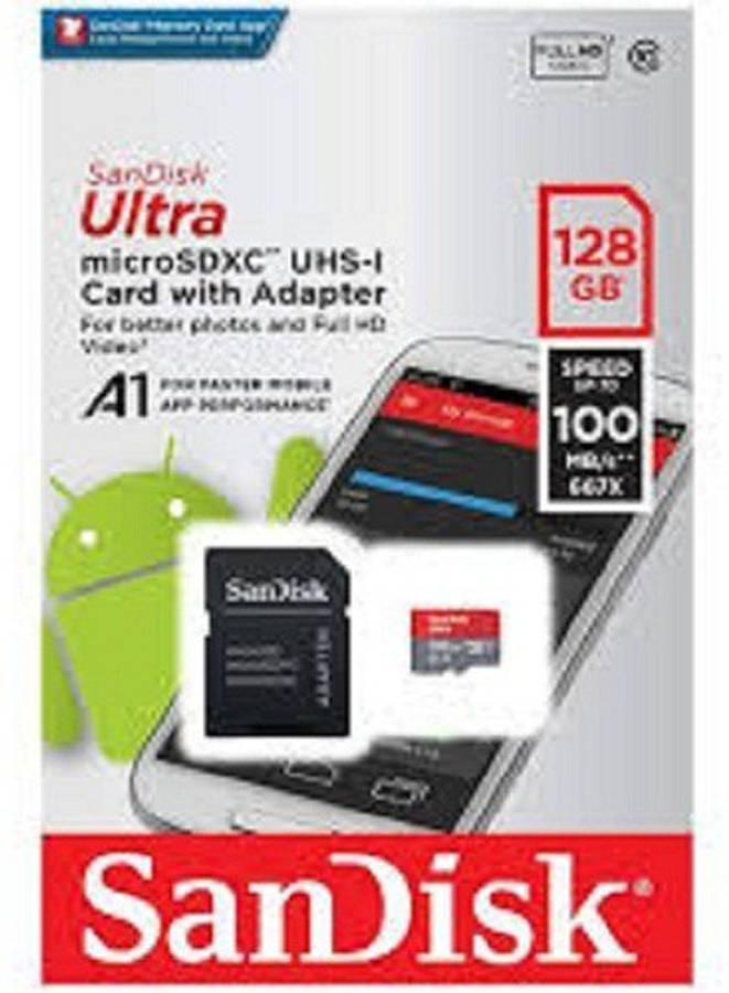 SanDisk Ultra MicroSDXC 128 GB MicroSDXC Class 10 100 MB/s  Memory Card